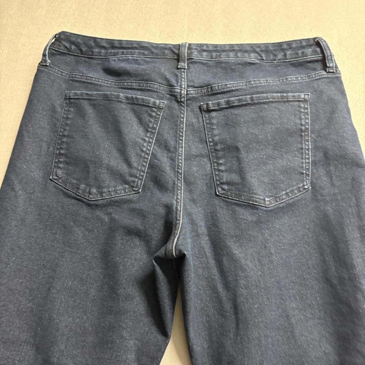 Terra & Sky Straight Leg Jeans Womens 16W Dark Wash Blue Stretch Denim