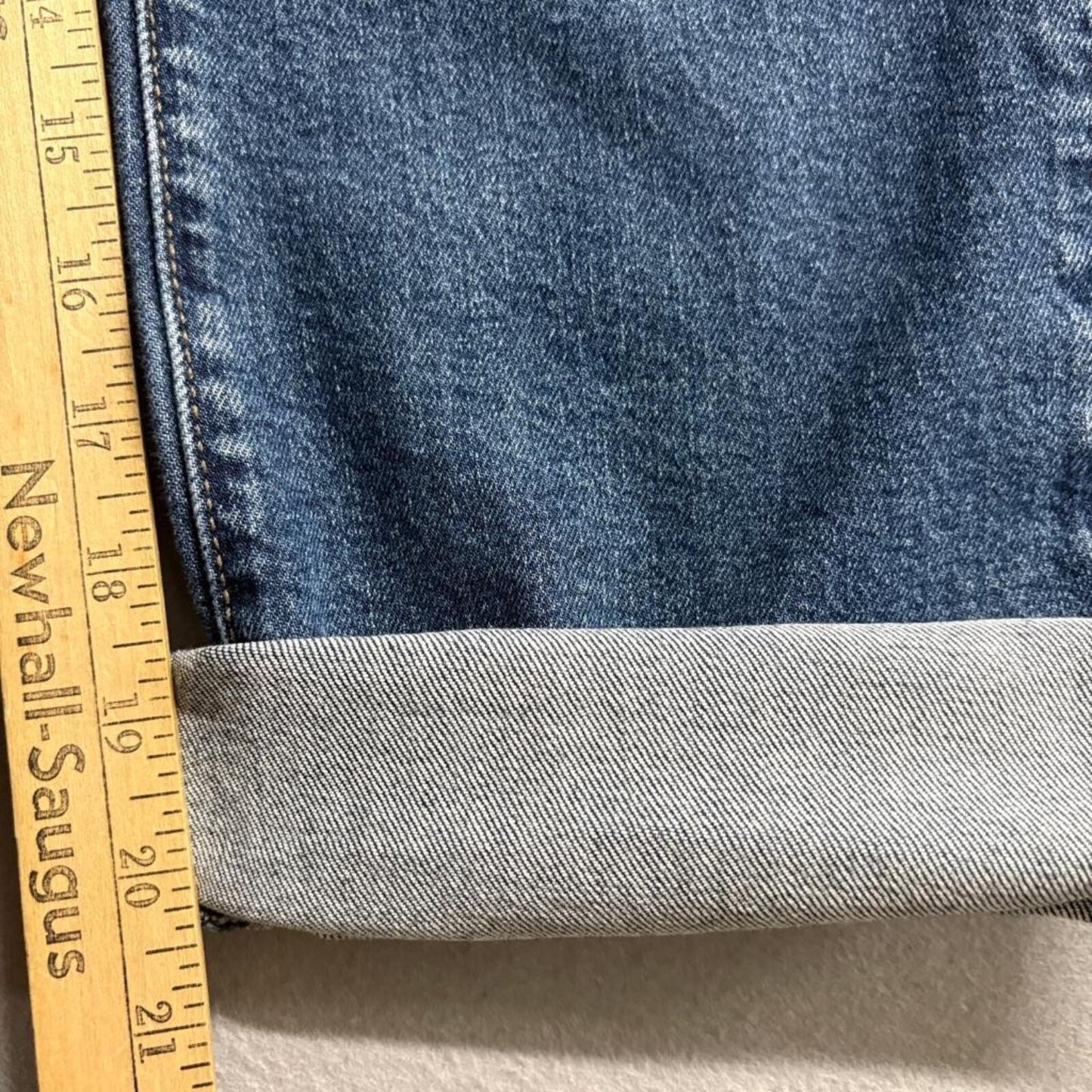 Universal Thread Ankle Bootcut Jeans Womens 12/31R Blue Stretch Denim Cuffed