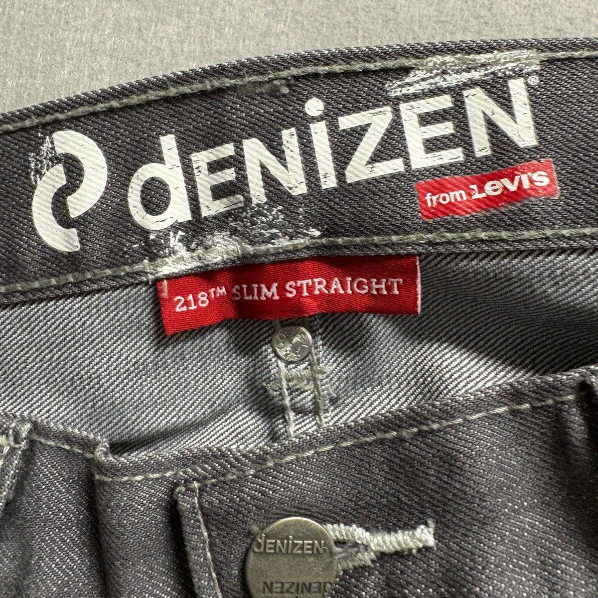 Denizen from Levis 218 Slim Straight Jeans Mens 34x34 Gray Denim Pants