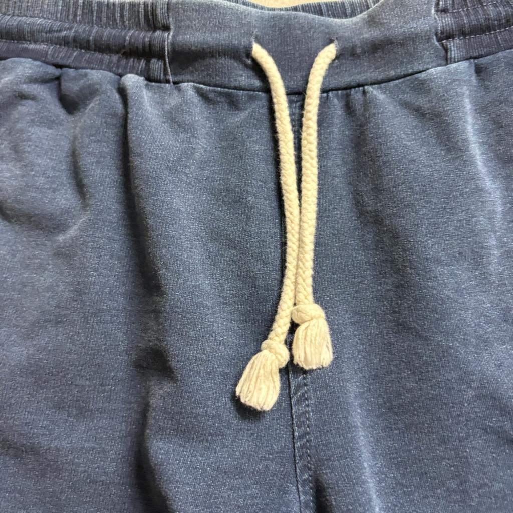 Lane Delaney Mens Small Blue Cotton Blend Fleece Joggers Sweatpants Drawstring