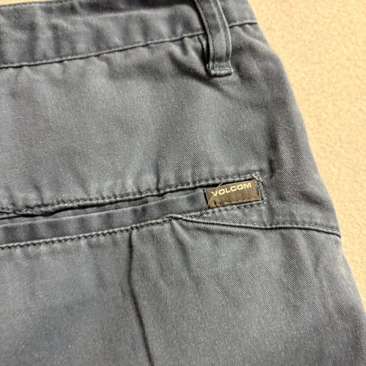 Volcom Mens Chino Walk Shorts Size 36 Blue Casual Stretch Skate Boardshorts