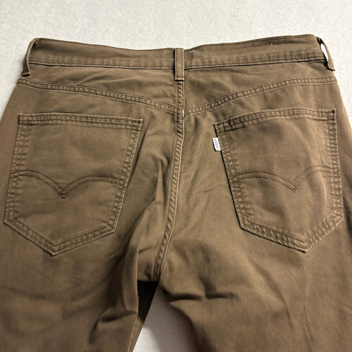 Levi's Mens Chino Pants Brown Cotton Blend Flat Front W32 L30