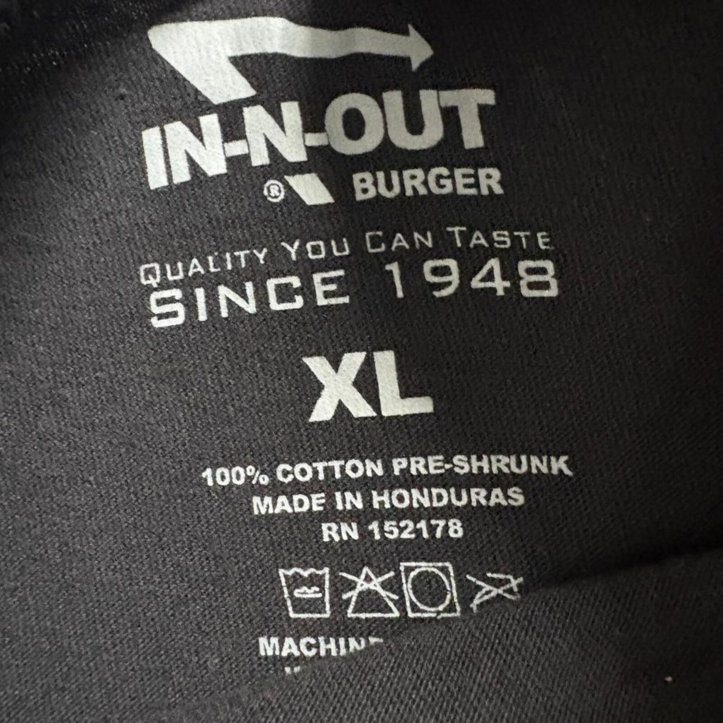 In-N-Out Burger California Graphic T-Shirt Mens XL Black Sunset Hot Rod Car Tee