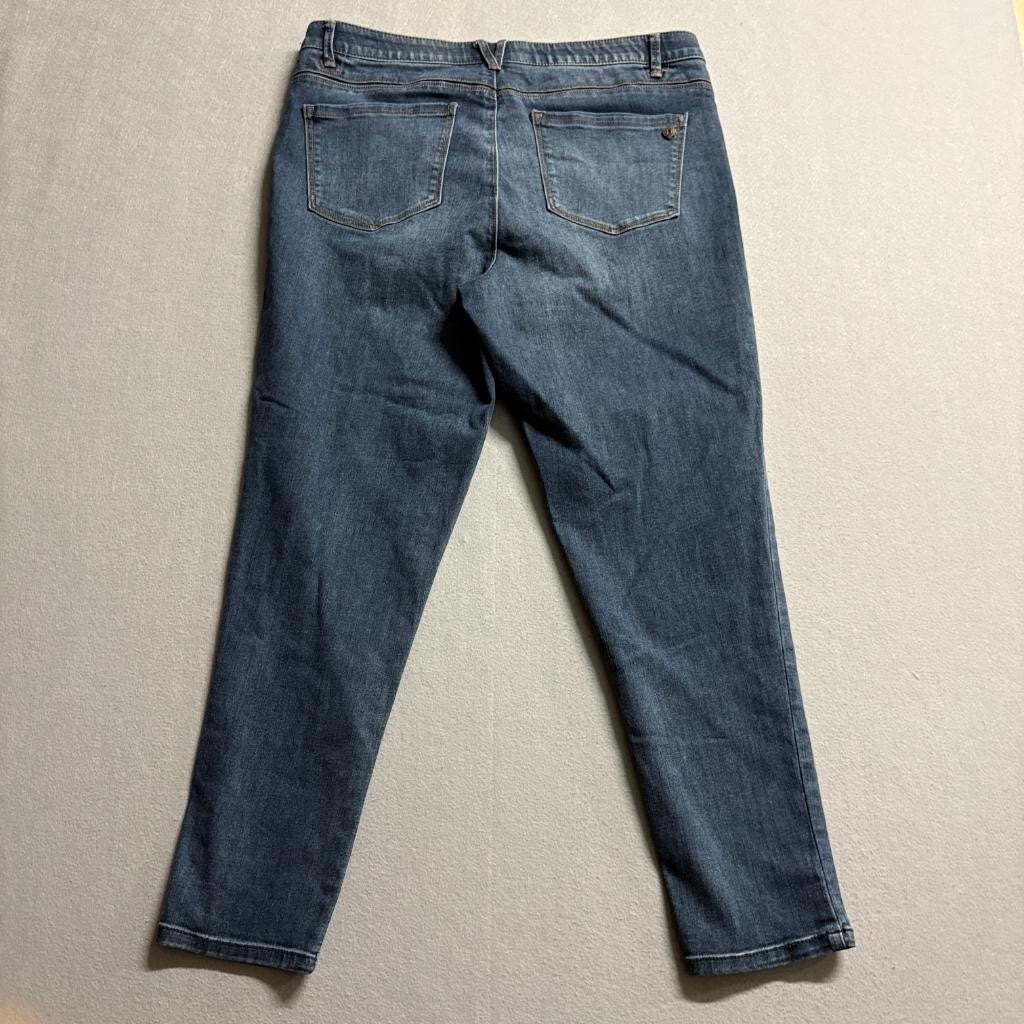 Democracy Absolution Jeans Womens 14 Blue Denim Skinny Slimming Stretch Crop