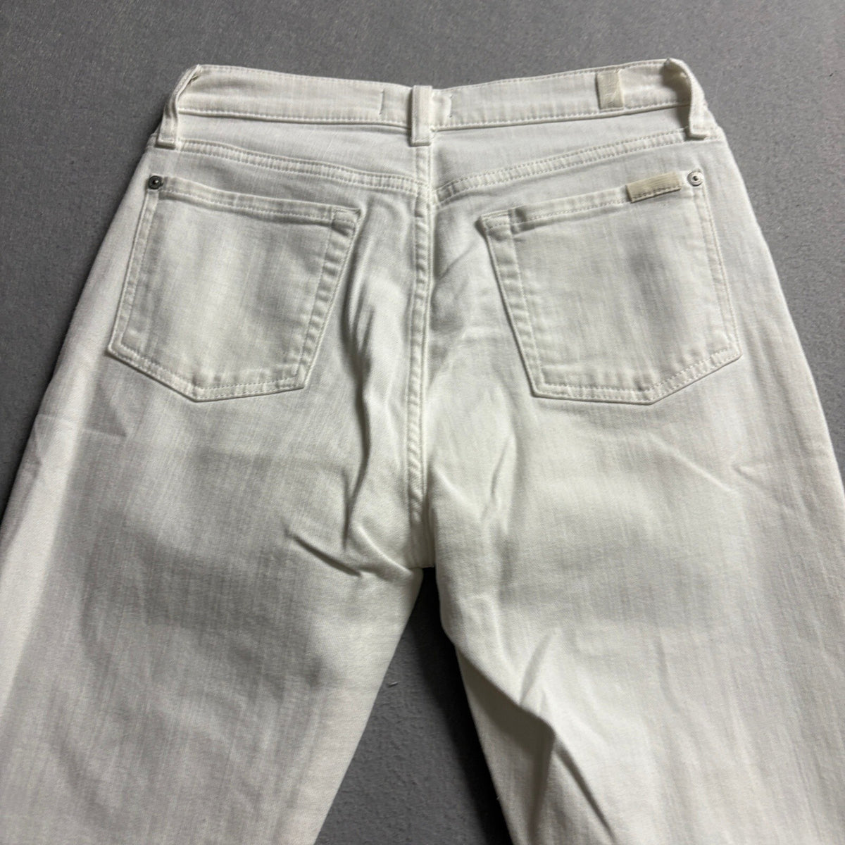 7 For All Mankind Josefina Boyfriend Jeans Womens Size 25 White Denim