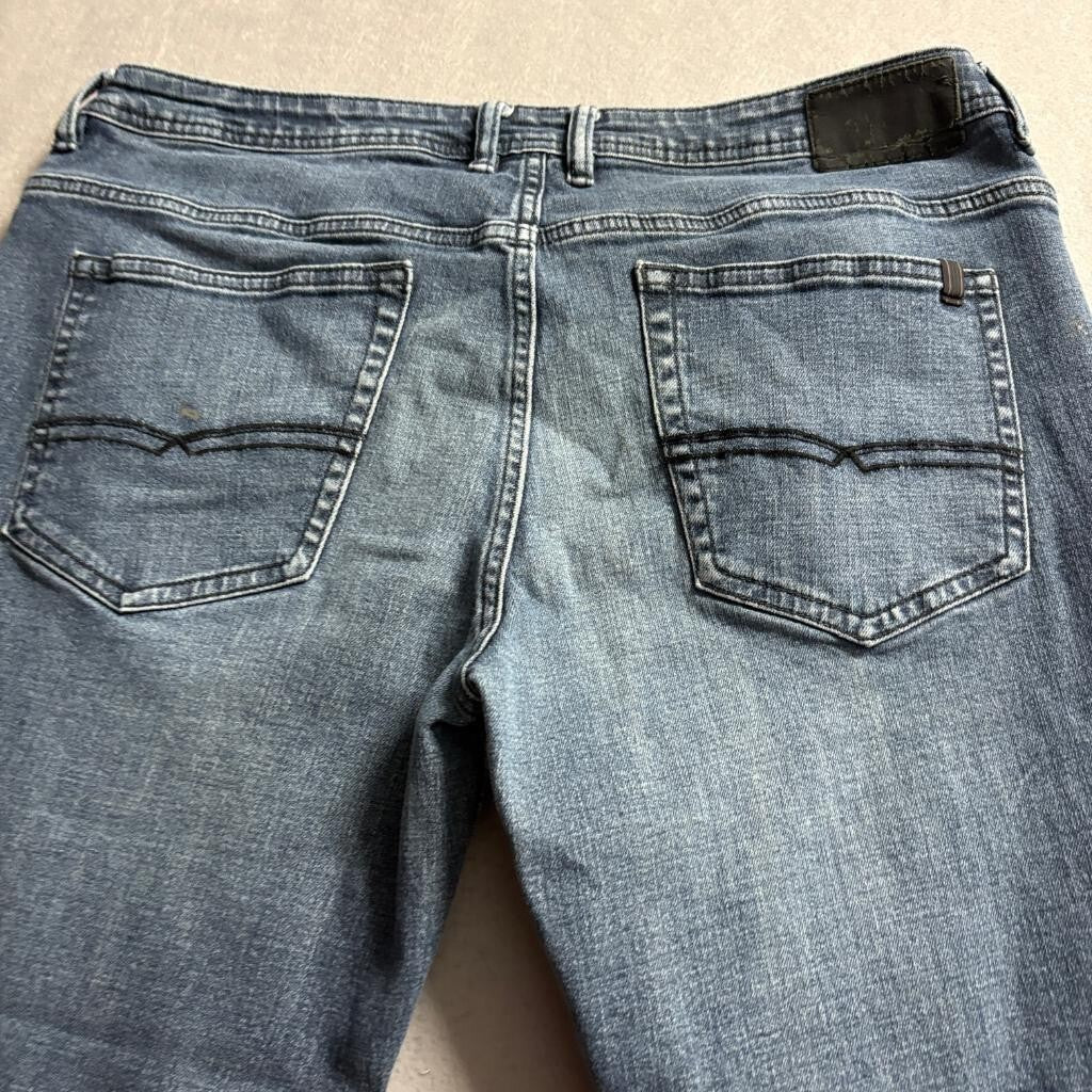 Buffalo David Bitton Jackson X Straight Stretch Jeans Mens 38x32 Blue Denim