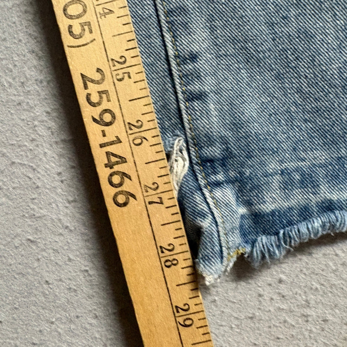 Womens High Rise Wide Leg Fray Side Seam Distressed Hem Blue Jeans Size