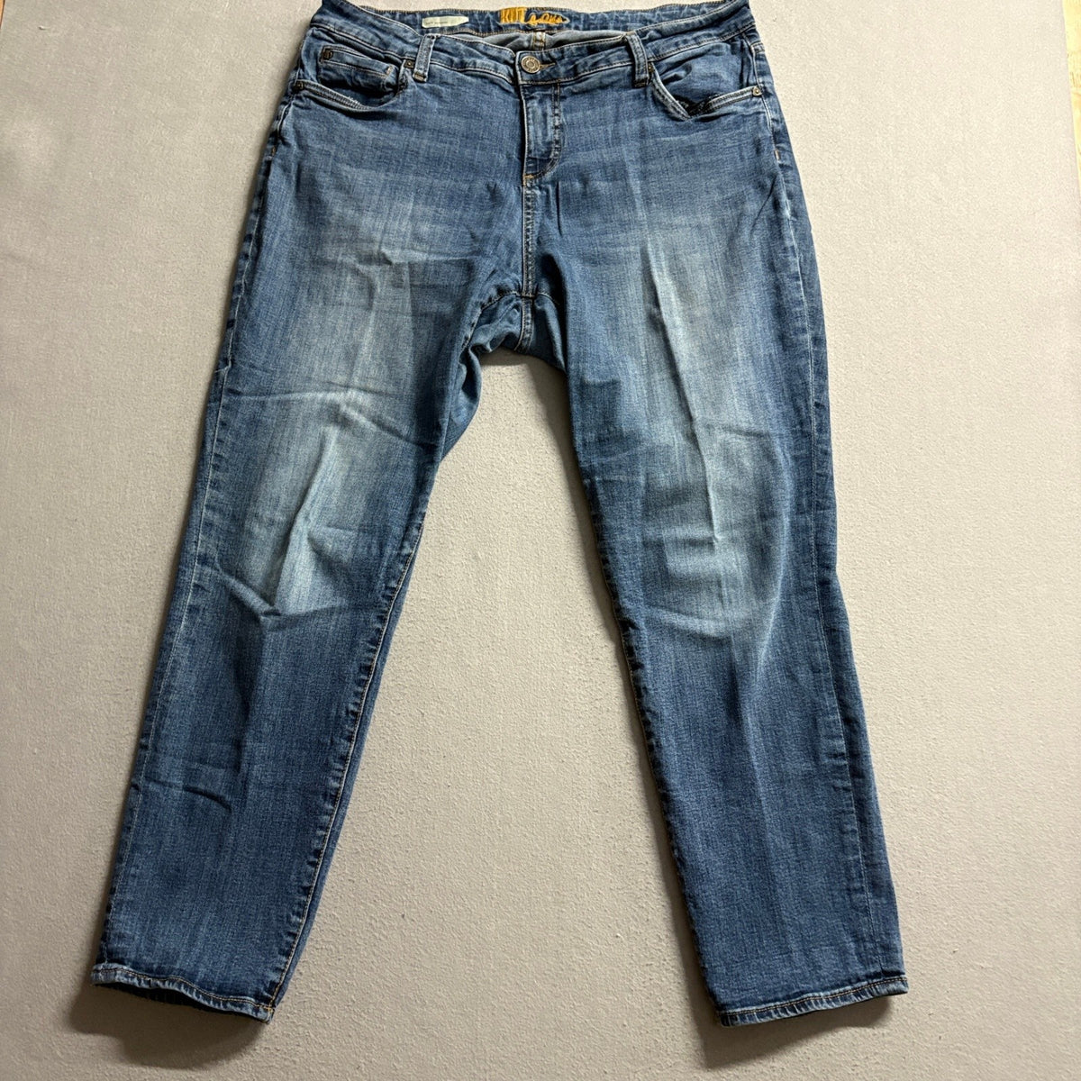 Kut from the Kloth Katy Boyfriend Jeans Womens Size 18W Blue Denim Stretch