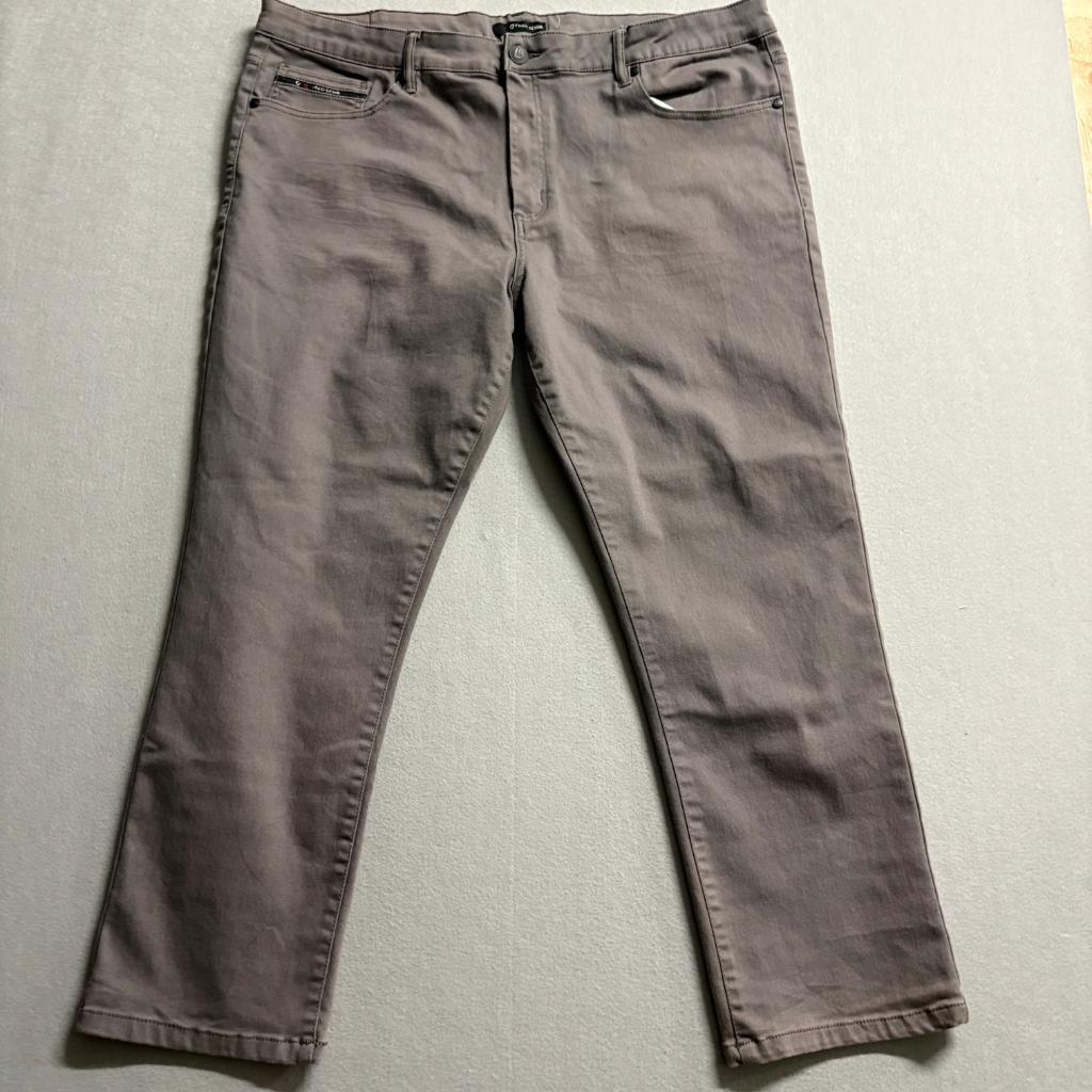 Fried Denim Mens Jeans 42x30 Gray Stretch Slim Straight Casual Pants