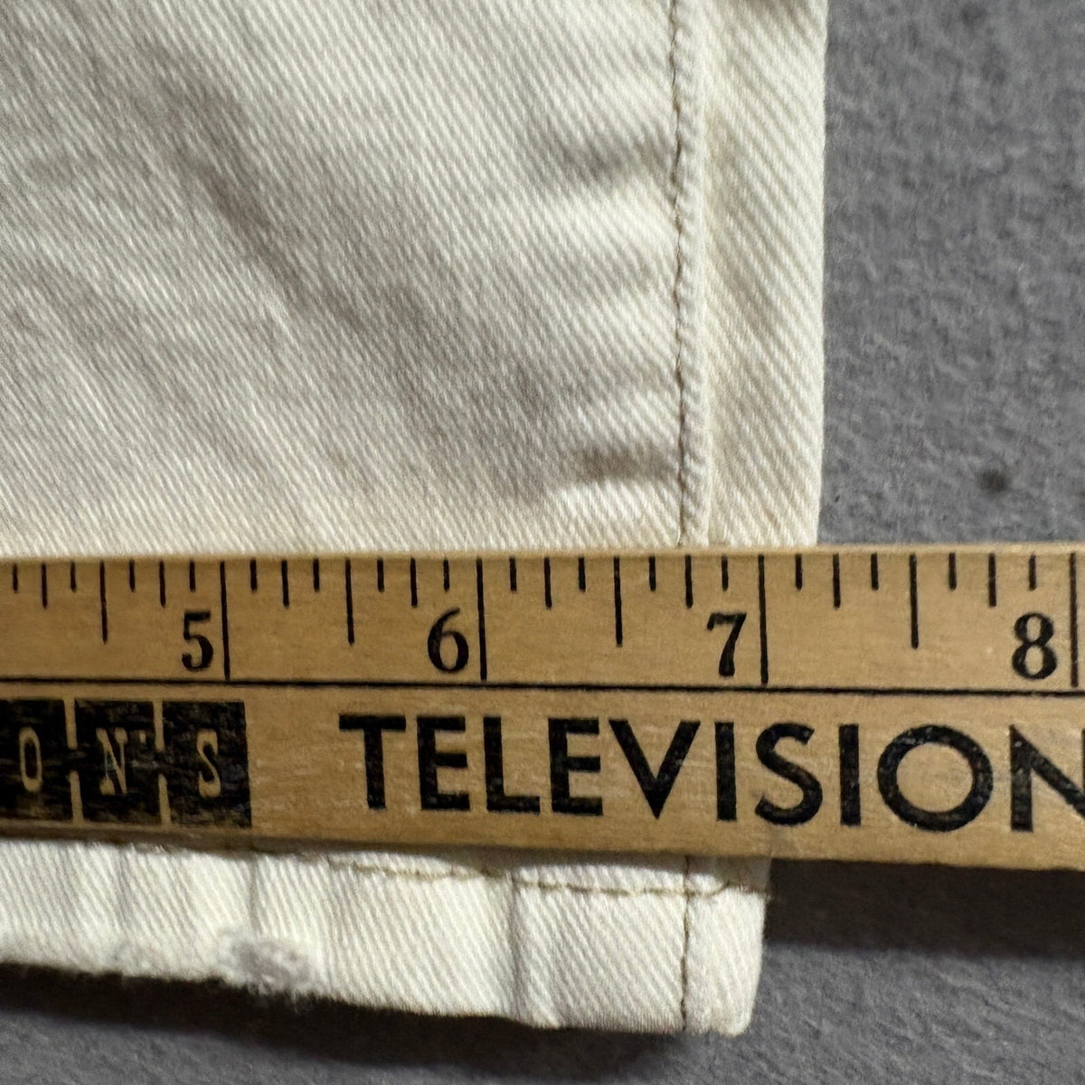 Altar'd State Distressed Jeans Womens 24 Ivory Cream Ripped Straight Leg Denim
