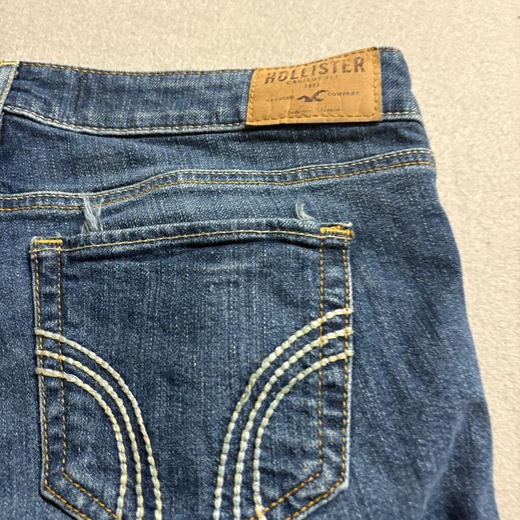 Hollister Jeans Womens 5S W27 L31 Blue Denim Low Rise Straight Leg Stretch
