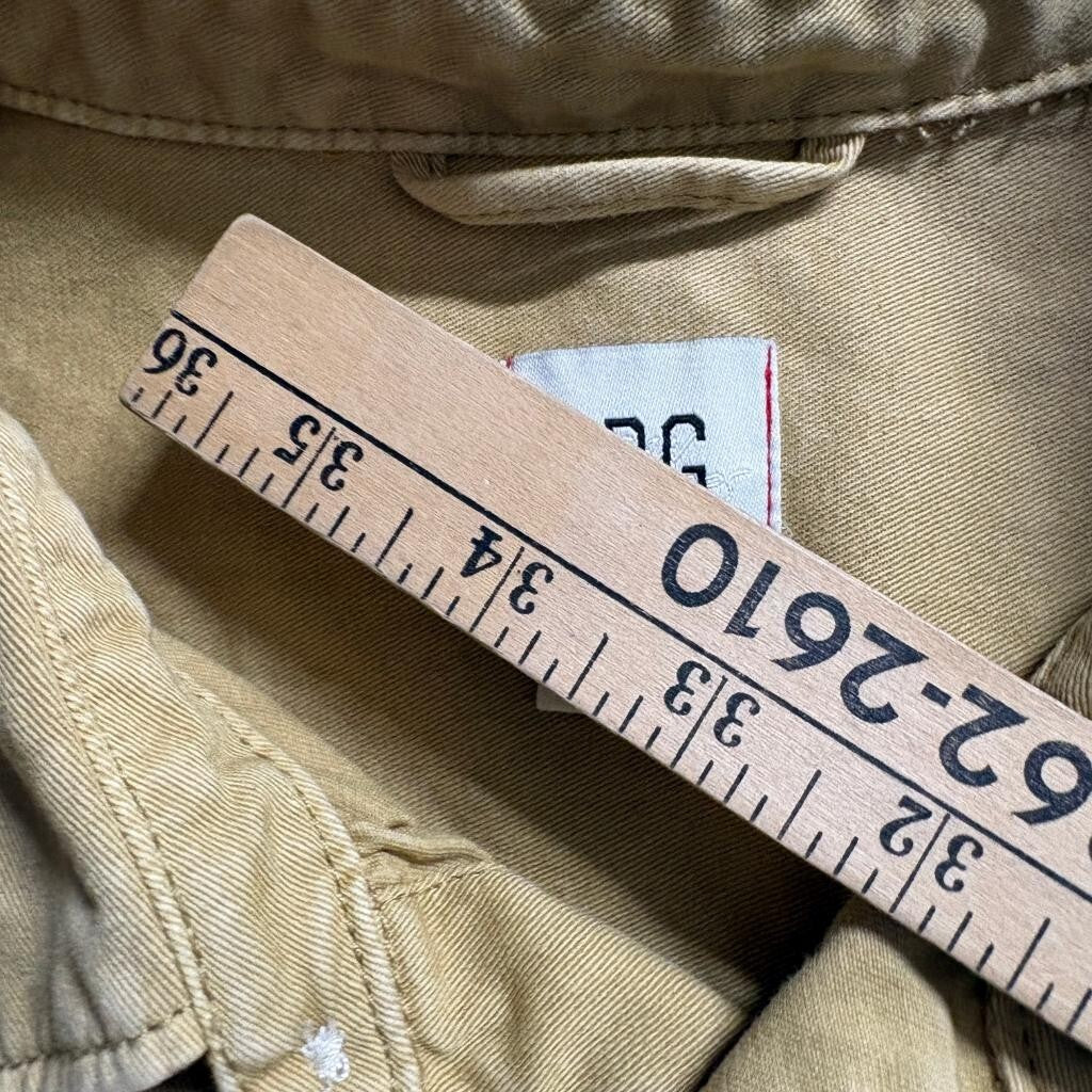BDG Urban Outfitters Utility Shirt Womens Large Mustard Yellow Cotton Button Up