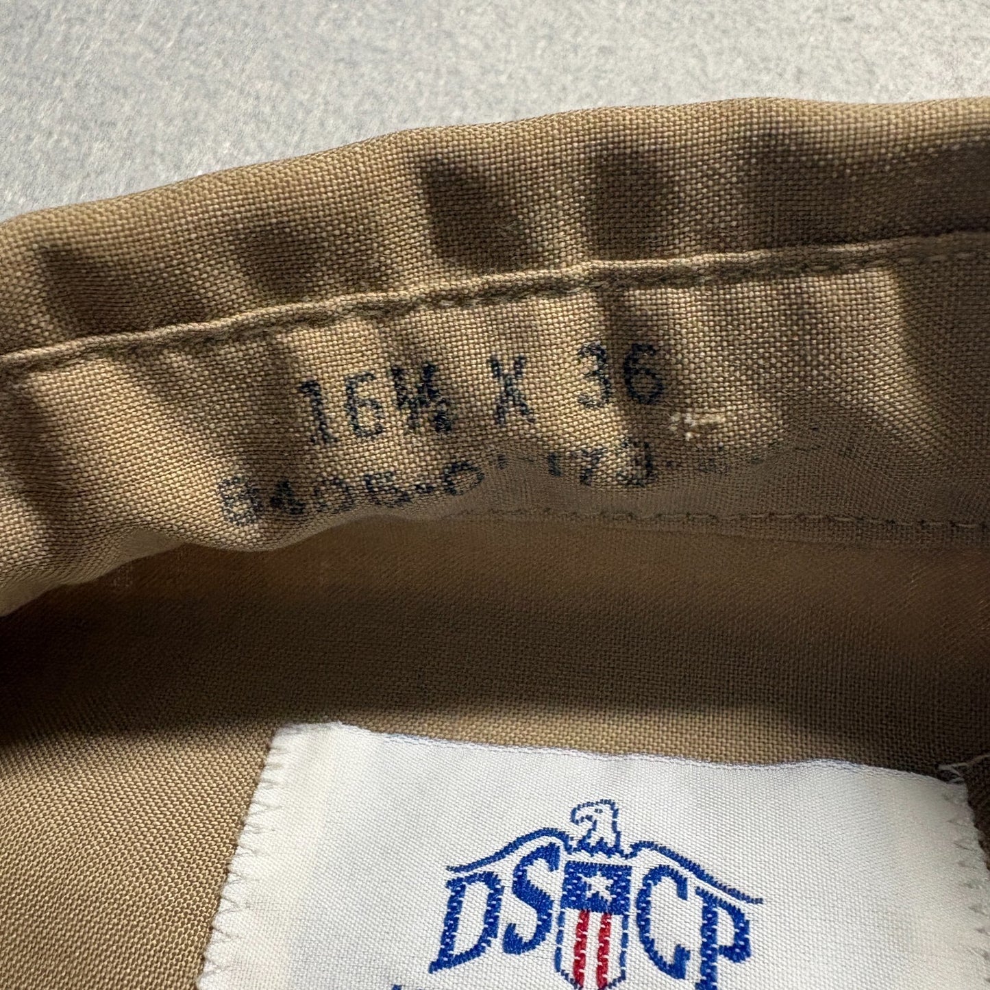 DSCP Valor Collection Uniform Shirt 16.5x36 Fits Like M Khaki Military USA