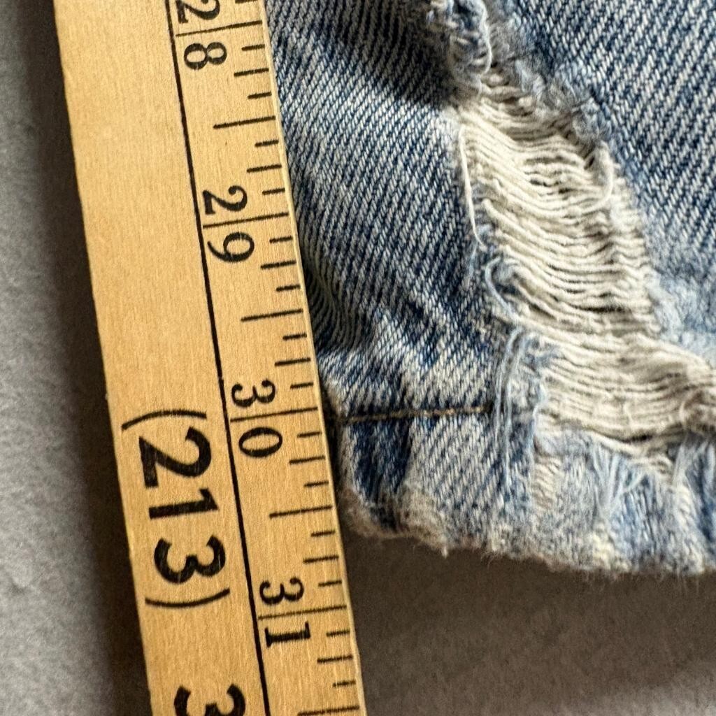 Garage Denim Street Wide Leg Jeans Womens Size 0 Blue Distressed High Rise