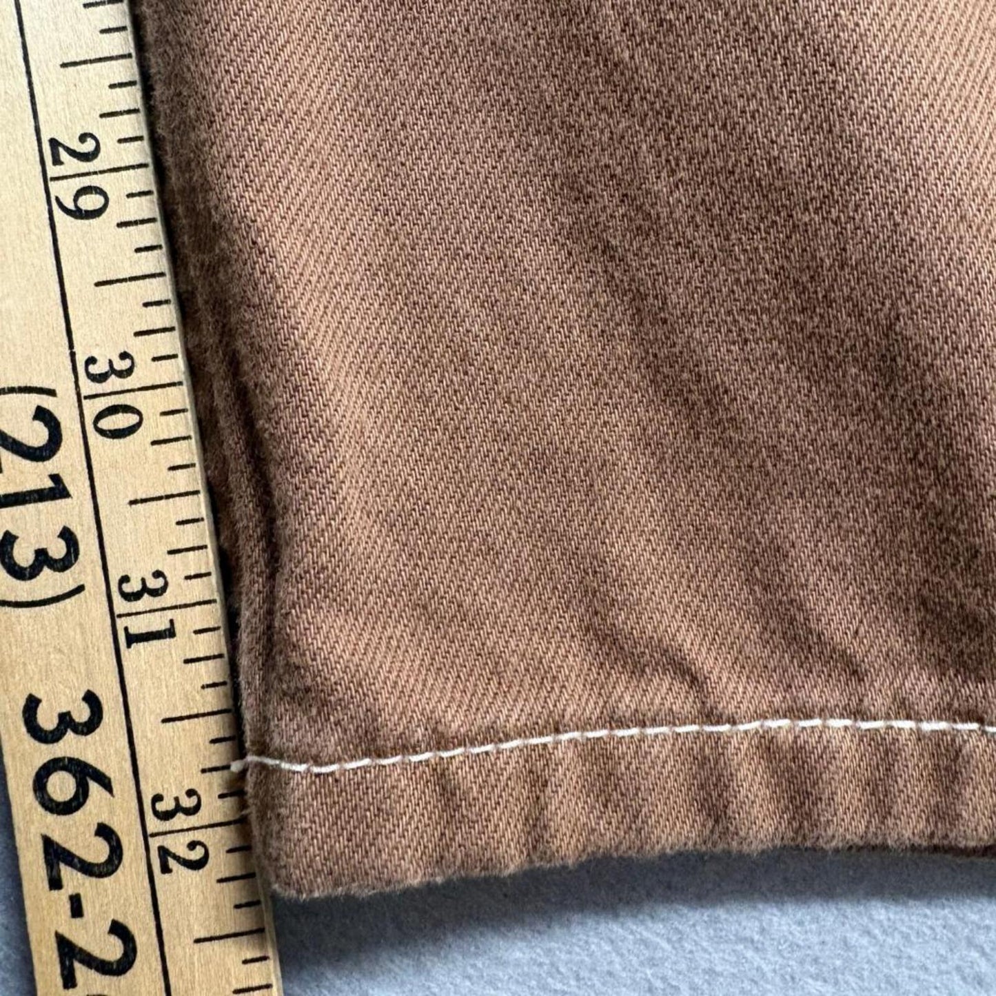 Fashion Nova Give Me A Break Cargo Carpenter Jeans Womens Size 15 Brown Cotton