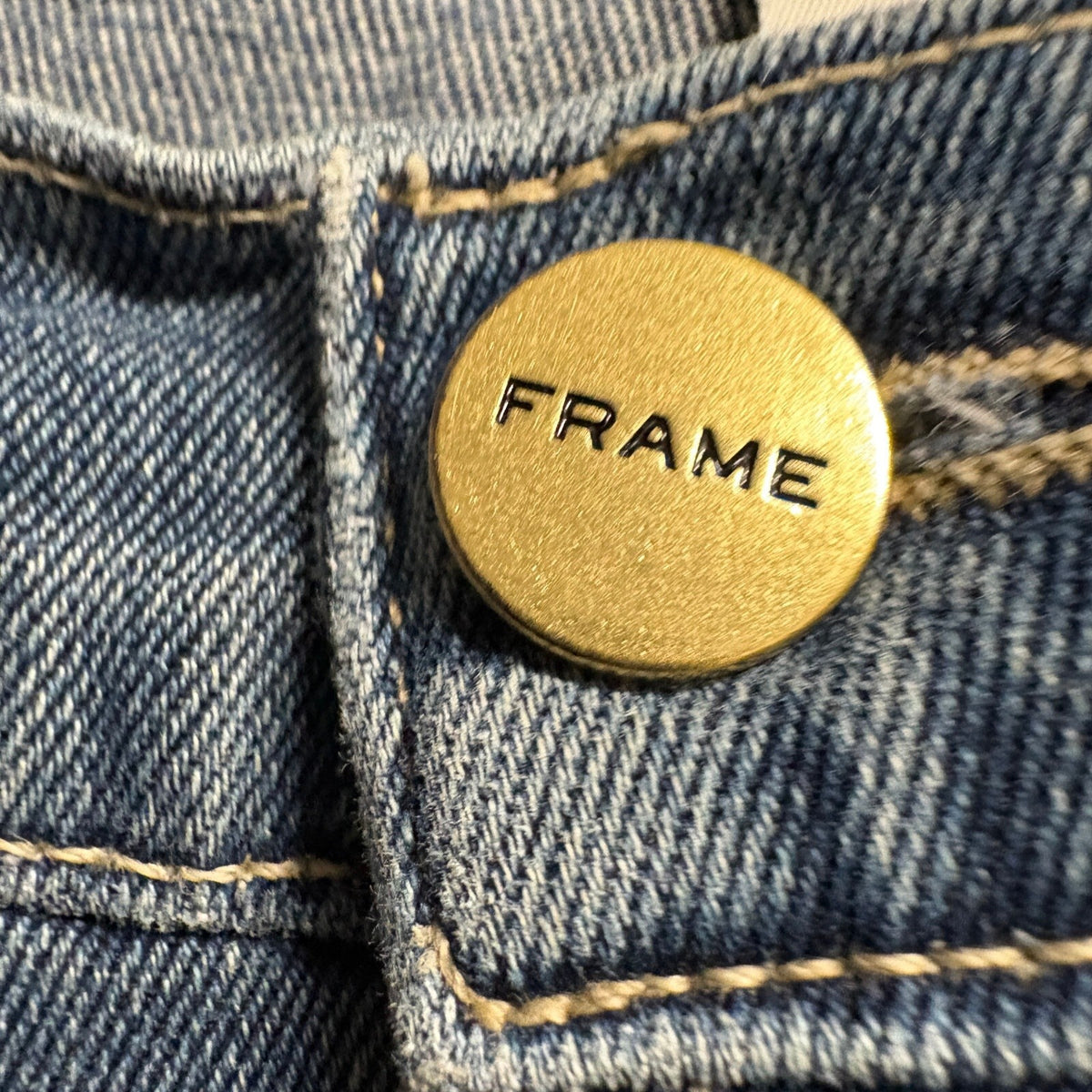 FRAME Denim Le Garcon Crop Jeans Womens Size 24 Blue Medium Wash Crater Stretch