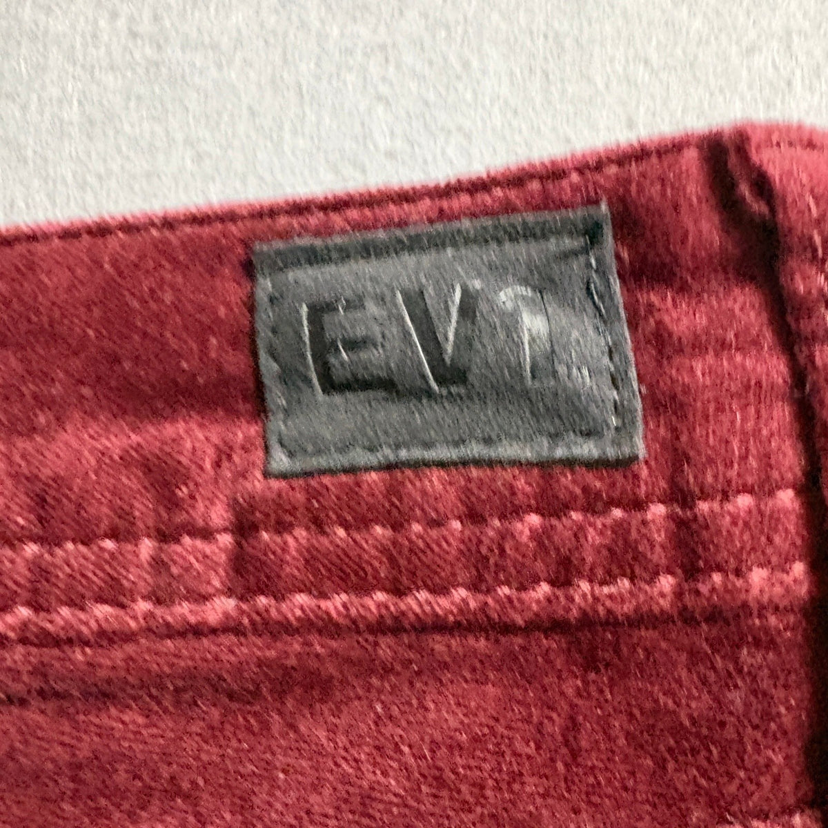 EV1 Ellen DeGeneres Preston High Rise Skinny Corduroy Pants Womens Size 14 Red