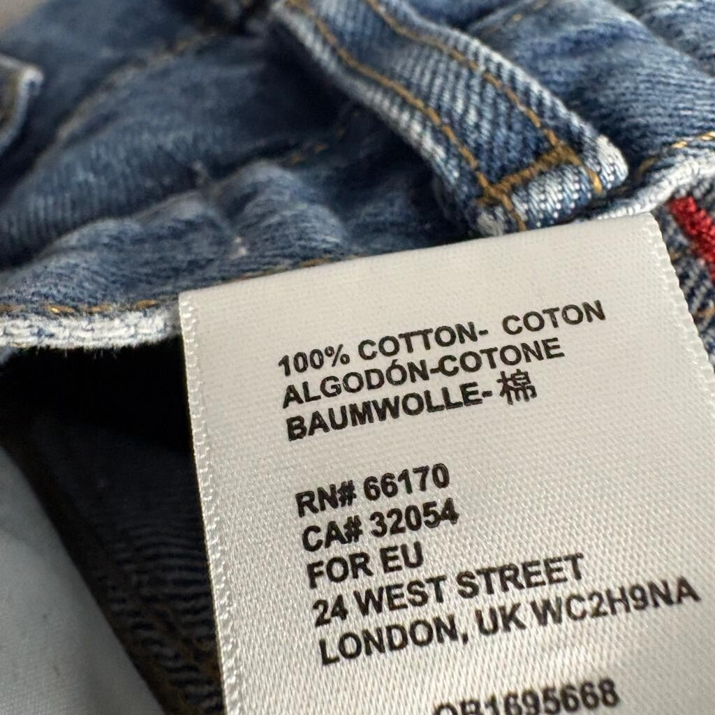 BDG Urban Outfitters Carpenter Jeans Womens 24 Blue Denim High Rise Raw Hem