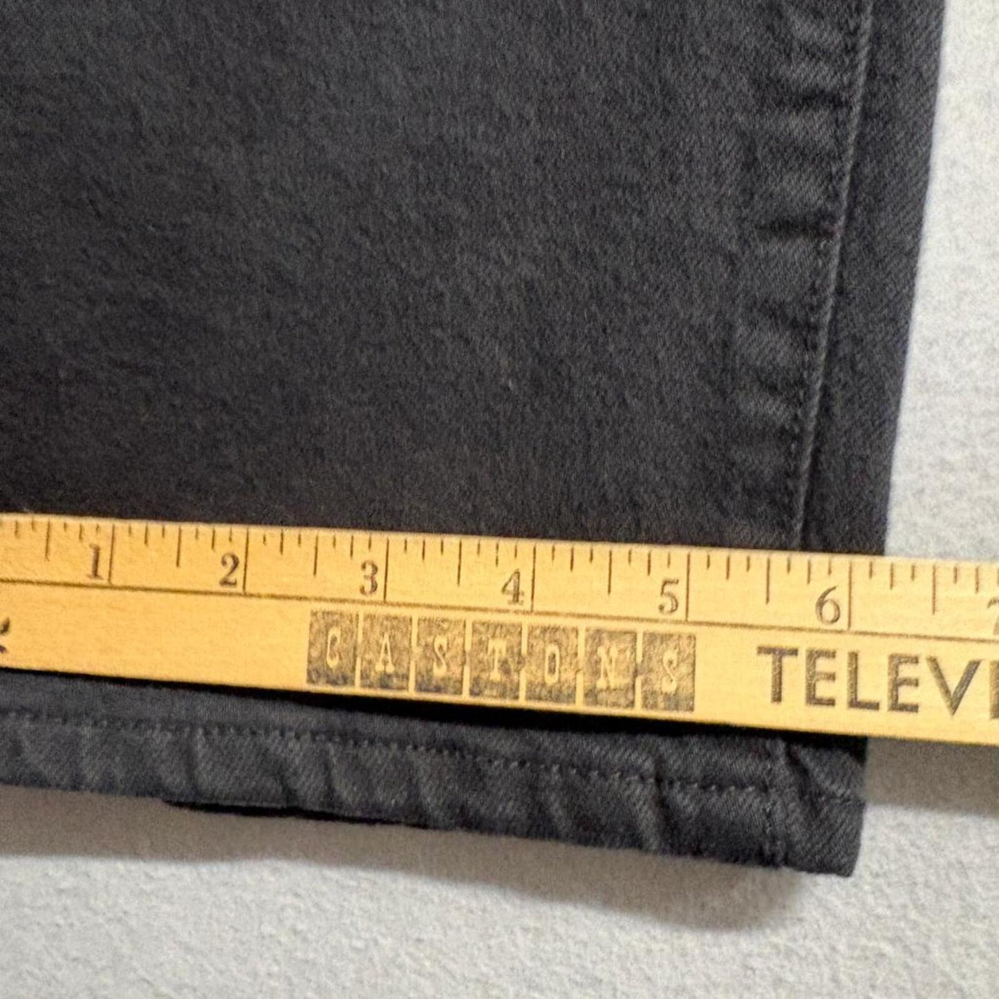 Levis Premium 501 Straight Leg Jeans Womens Size 23 Black Denim Cropped 23x26