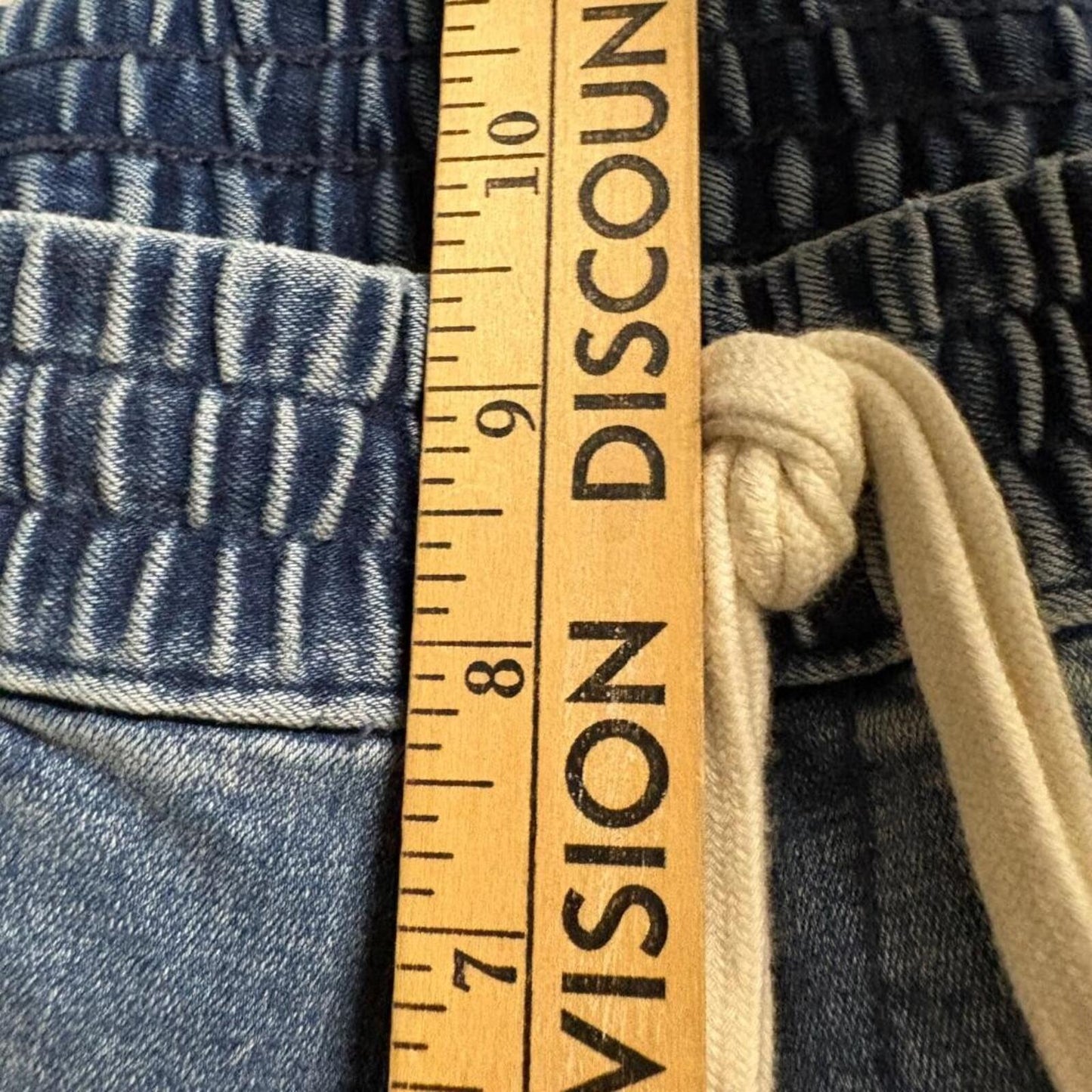 PacSun Skinny Jogger Jeans Womens Medium Blue Denim Ankle Zip Drawstring Elastic