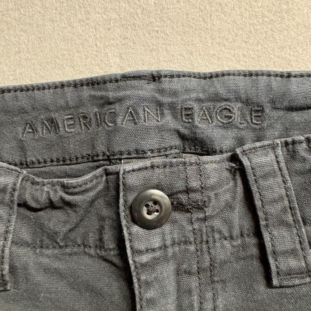 American Eagle Outfitters Cargo Pants Women 0 Regular Gray Stretch High Rise