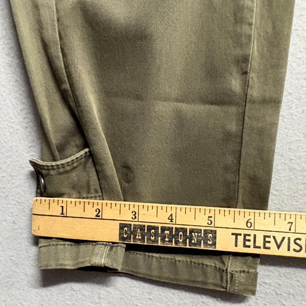 J. Jill Women's Size 16 Petite Green Cotton Stretch Utility Cargo Pants Ankle