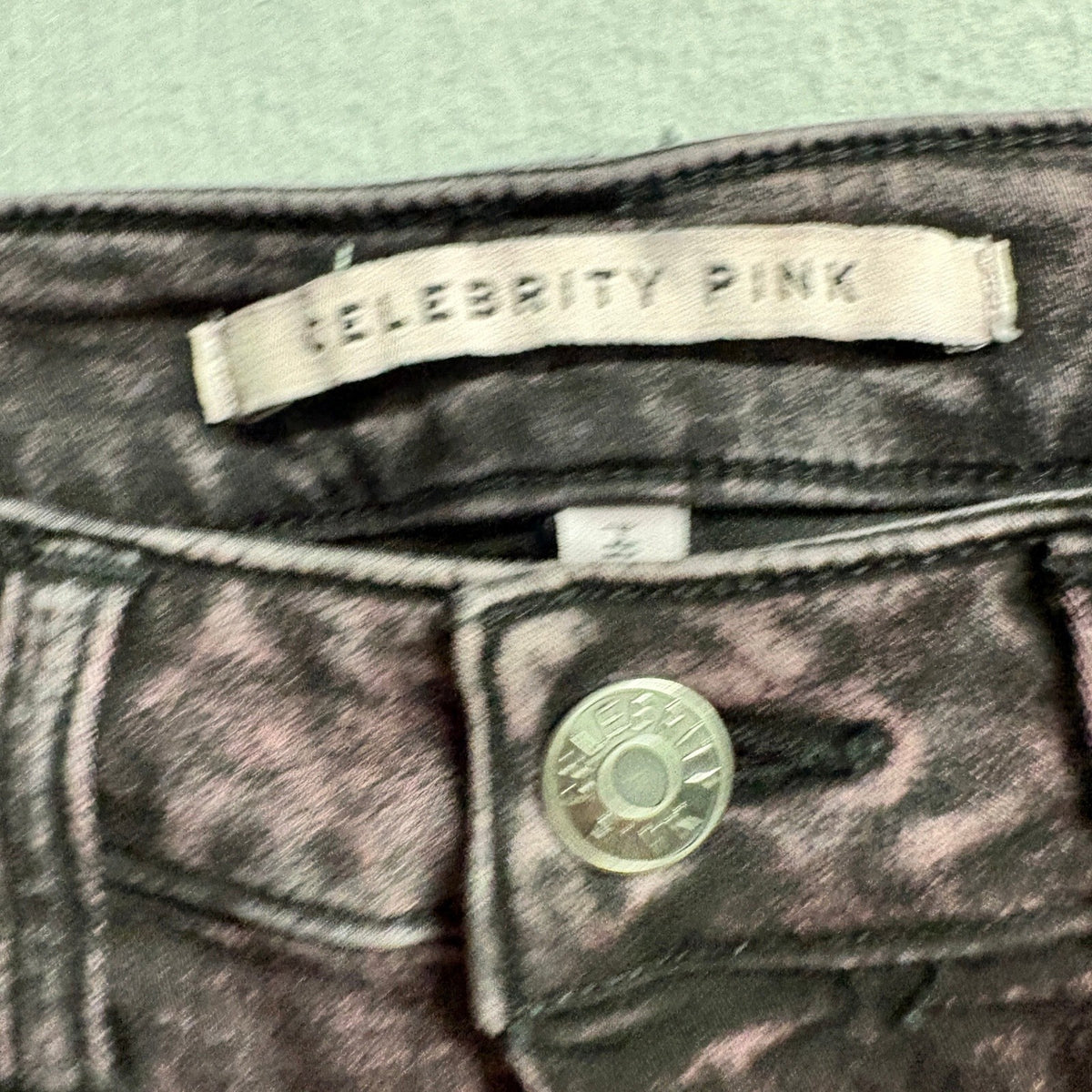 Celebrity Pink High Rise Ankle Skinny Jeans Womens Size 5/27 Acid Wash Purple