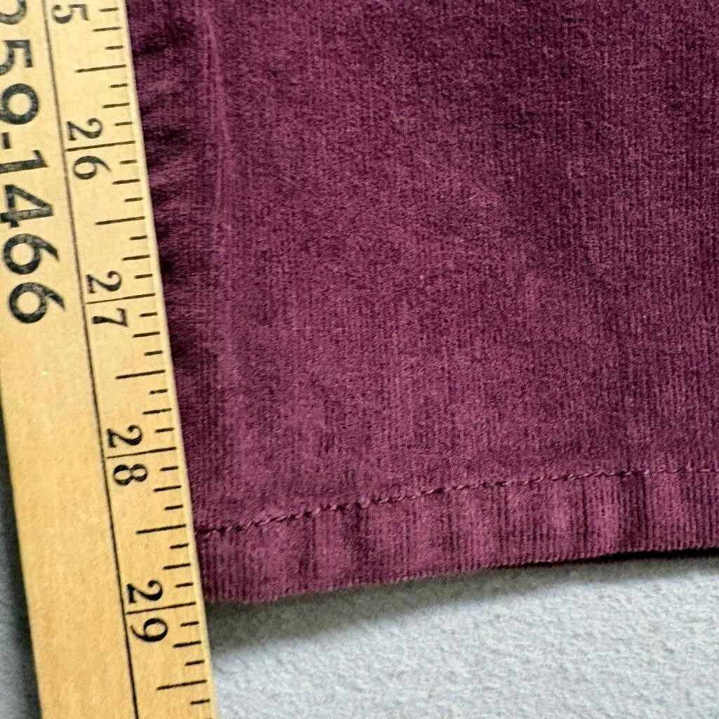 Gloria Vanderbilt Amanda Slim Corduroy Pants Womens 26W Purple Huckleberry New