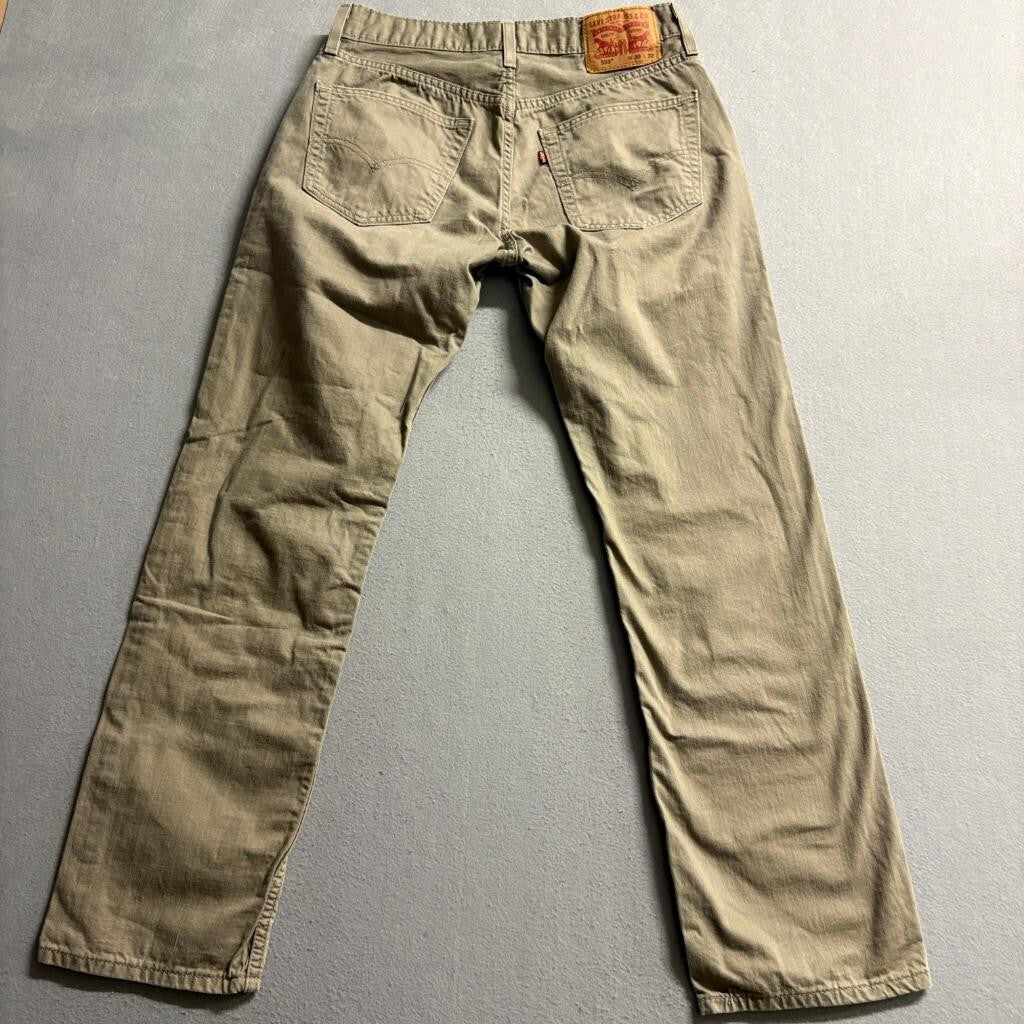 Levi's 559 Relaxed Straight Pants Mens 30x32 Brown Khaki Cotton Chino Denim