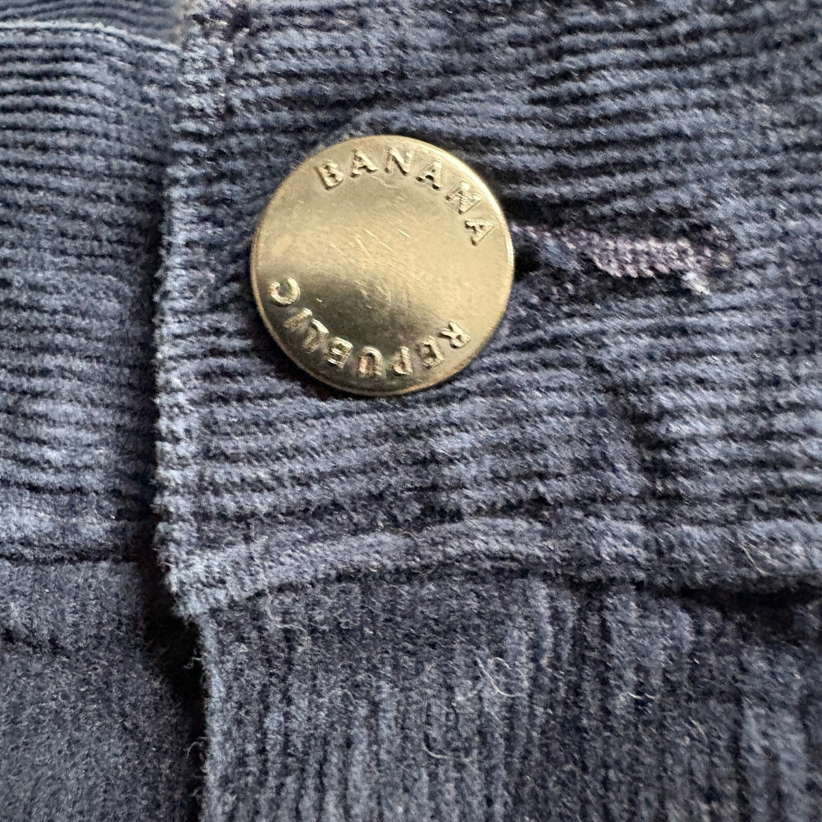 Banana Republic Travel Slim Corduroy Pants Mens 32x36 Blue Stretch Cord Casual