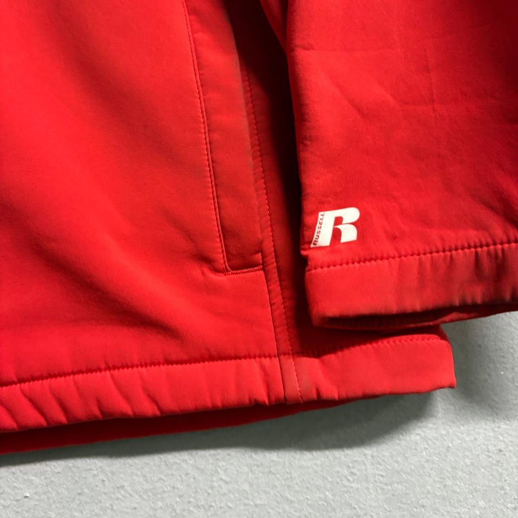 Nebraska Cornhuskers Russell Athletic Softshell Jacket Mens 2XL Red Fleece Lined