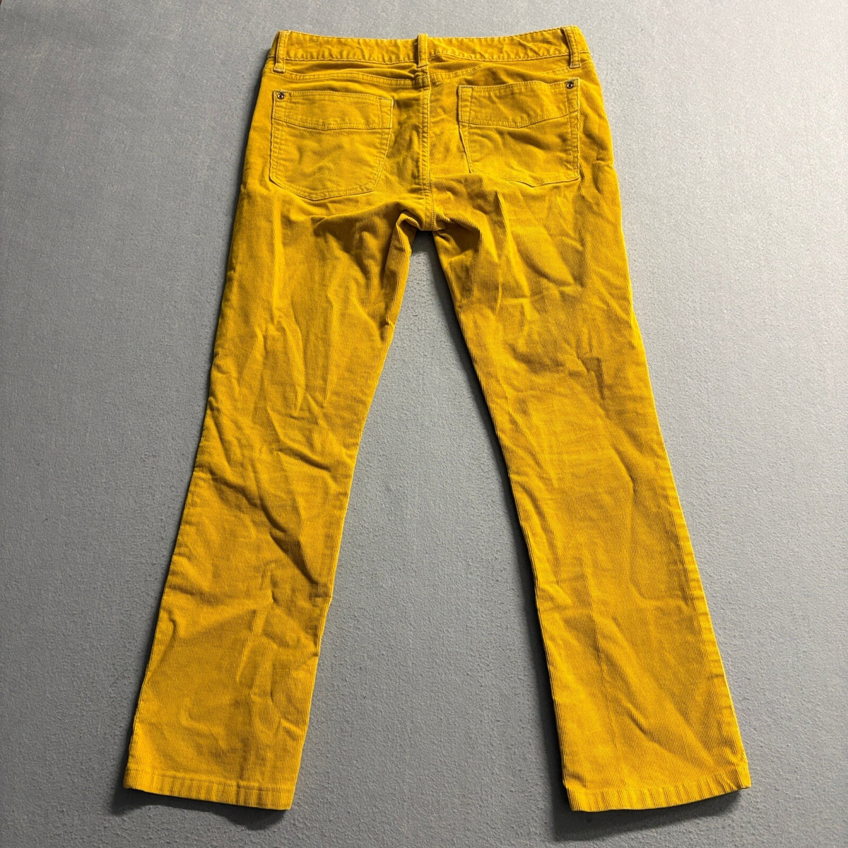 Gap 1969 Real Straight Corduroy Pants Womens 28/6 Yellow Gilded Gold Stretch