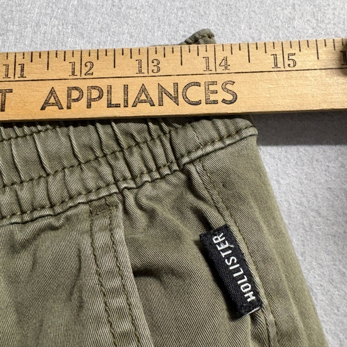 Hollister Advanced Stretch Skinny Jogger Pants Mens XS Olive Green Moto Utility