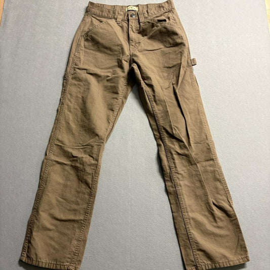 Blue Mountain Carpenter Pants Mens 30x32 Brown Cotton Canvas Workwear Utility