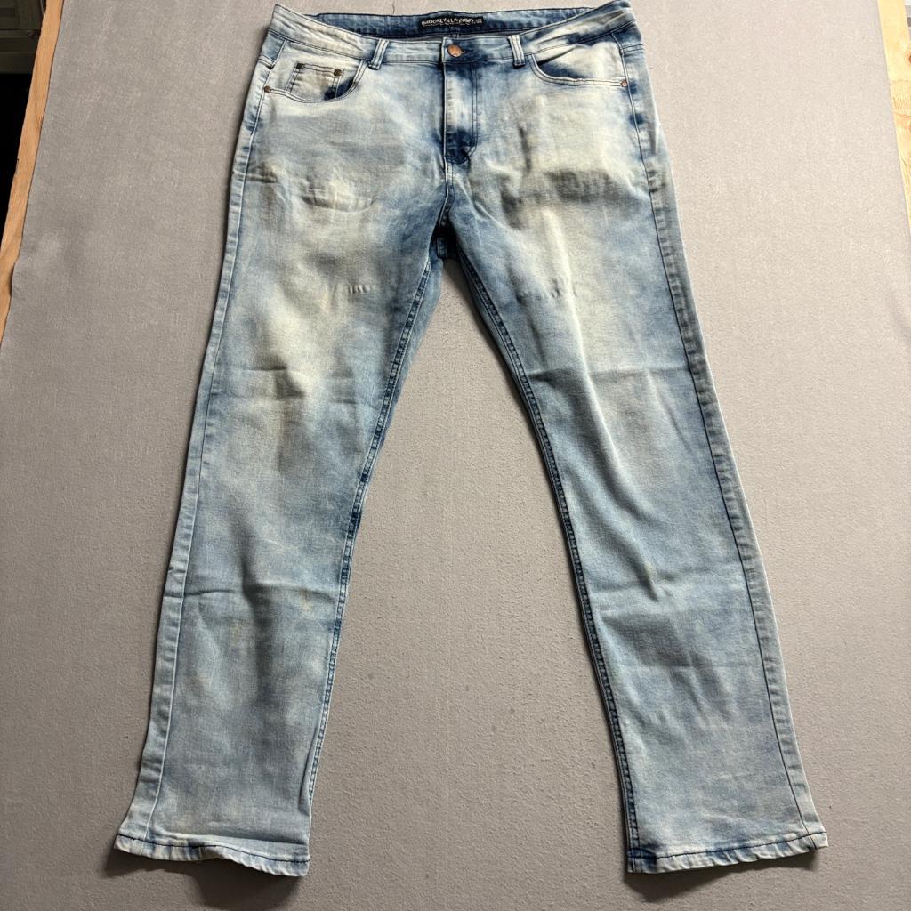 Brooklyn Laundry Jeans Mens 36x32 Light Wash Acid Bleach Distressed Stretch