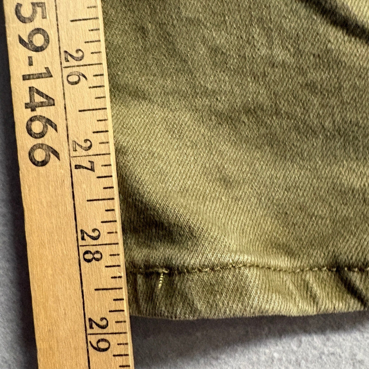 Time and Tru Womens Wide Leg Pants Size 18 Olive Green Cotton Stretch Crop