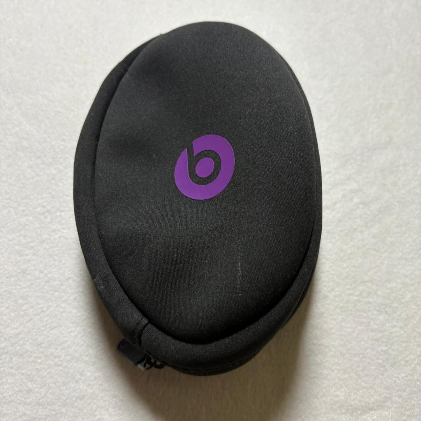 Beats by Dre Soft Zipper Case Black with Purple Logo for Headphones