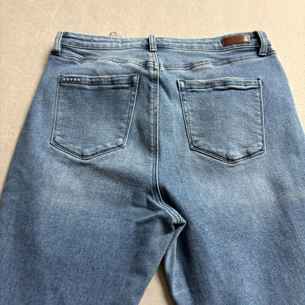 BlankNYC The Great Jones High Rise Skinny Jeans Womens 31 Distressed Blue Denim