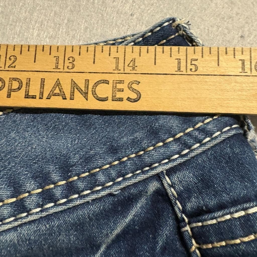 Myth of Jade Skinny Jeans Womens Size 10 Blue Denim Embroidered Pockets Stretch