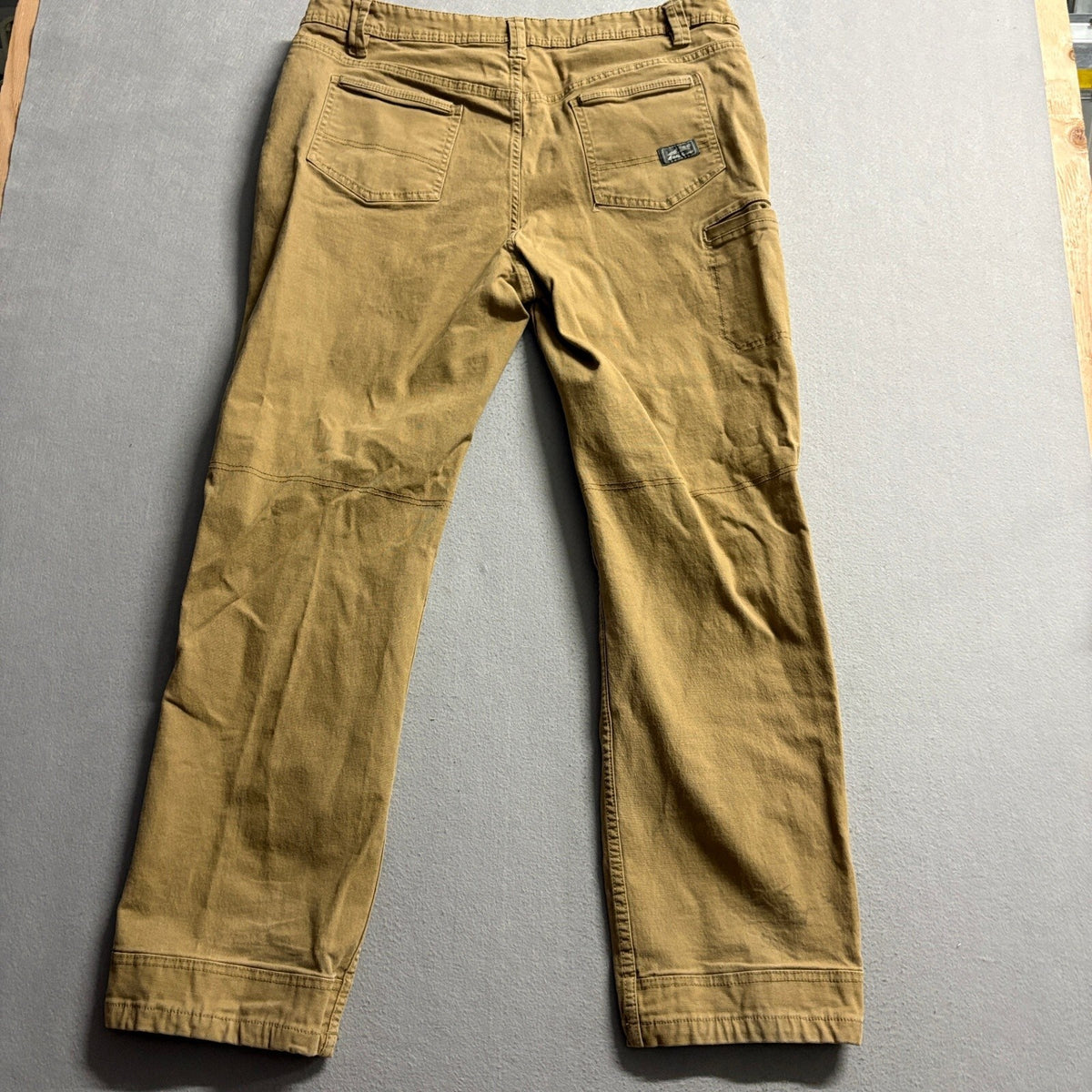 Eddie Bauer Mens 40x34 Relaxed Fit Canvas Painter Pants Brown Stretch Utility