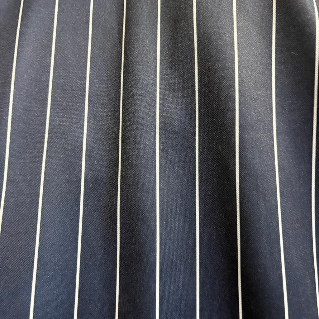 Vintage Boss by IG Design Polo Shirt Mens XL Navy Blue Pinstripe Baseball 1989