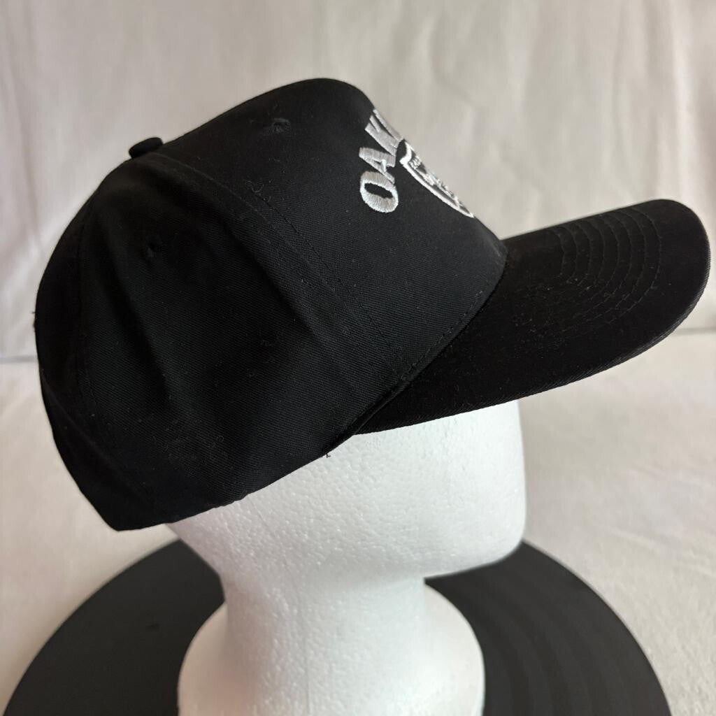 Vintage Oakland Raiders Snapback Hat Logo 7 Team NFL Cap Black Green Under Visor