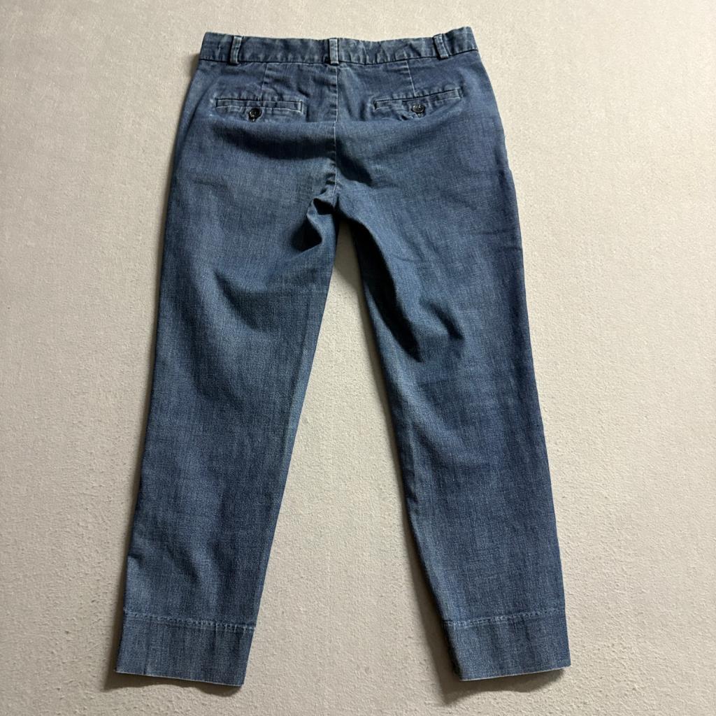 Banana Republic Hampton Jeans Womens 0P Blue Denim Stretch Cropped Petite