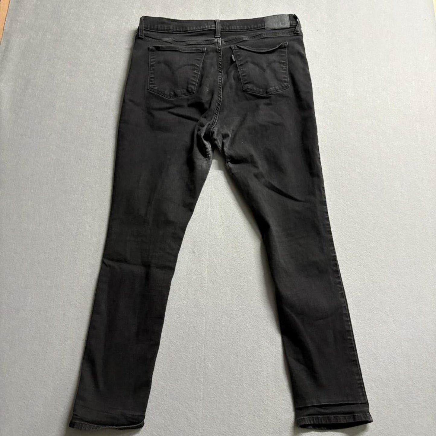 Levi's 311 Shaping Skinny Jeans Womens Size 33 Black Denim Stretch Pants 33x27