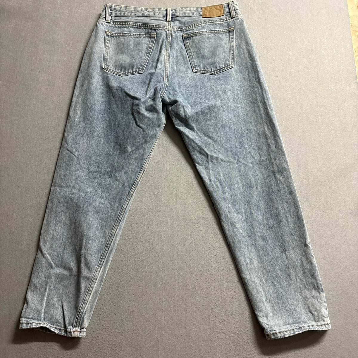 Venroy Mens Jeans Size 34 Light Blue Wash 100% Cotton Straight Leg Denim Pants
