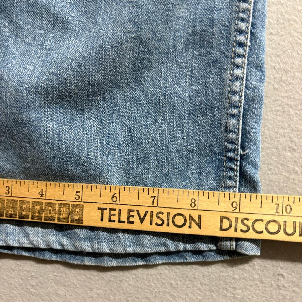 H&M Divided Women Blue Cargo Jeans Size 6 Elastic Waist Wide Leg Denim Pants
