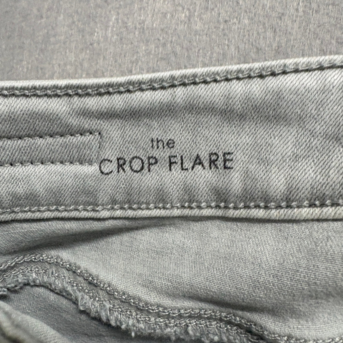 Liverpool Los Angeles The Crop Flare Jeans Womens Size 2 26 Grey Raw Raw Hem