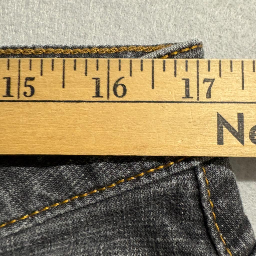Mossimo Stretch Jeans Womens Size 14 Gray Denim Crop Wide Leg Mid Rise