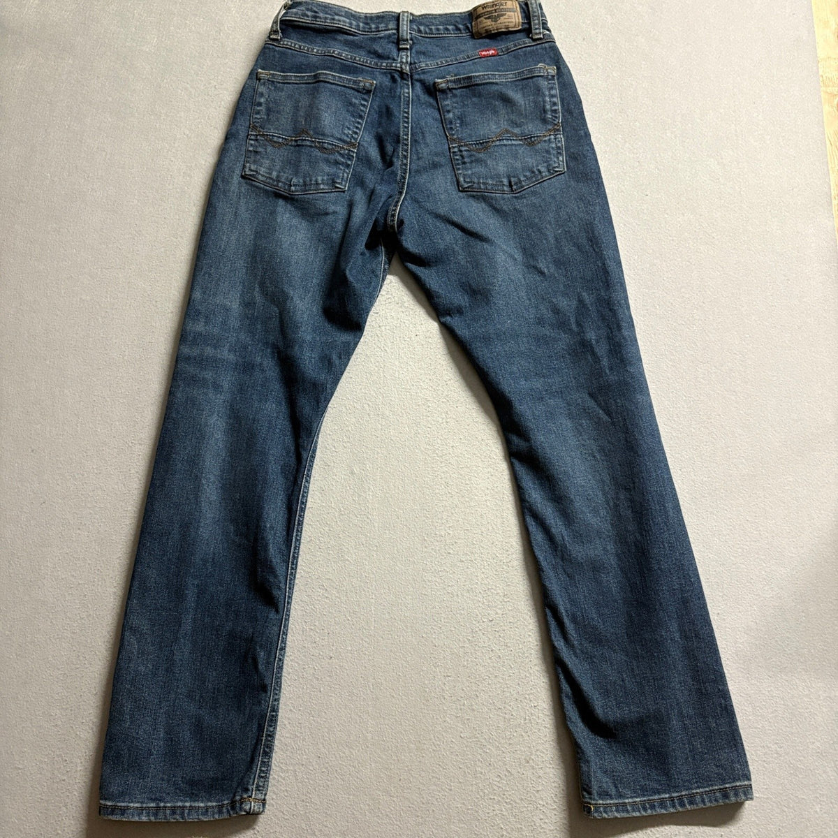 Wrangler Athletic Fit Denim Jeans Mens 29x30 Medium Wash Stretch Blue Denim