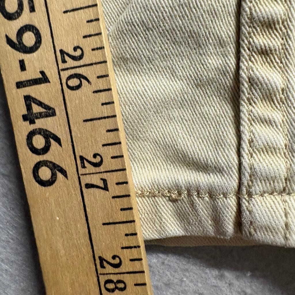 RSQ Jeans Mens Super Skinny Khaki Pants Size 20 Beige Cotton Blend Stretch